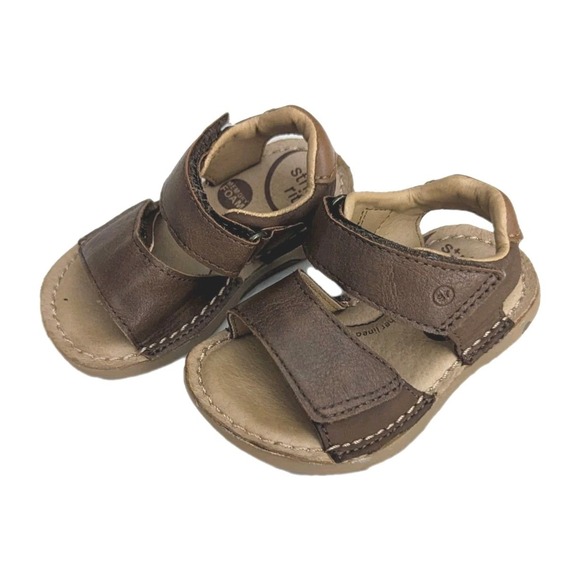 Stride Rite Little Boys Toddler SRT ARU Sandals Leather Lined Memory Foam Size 4 - Picture 4 of 8